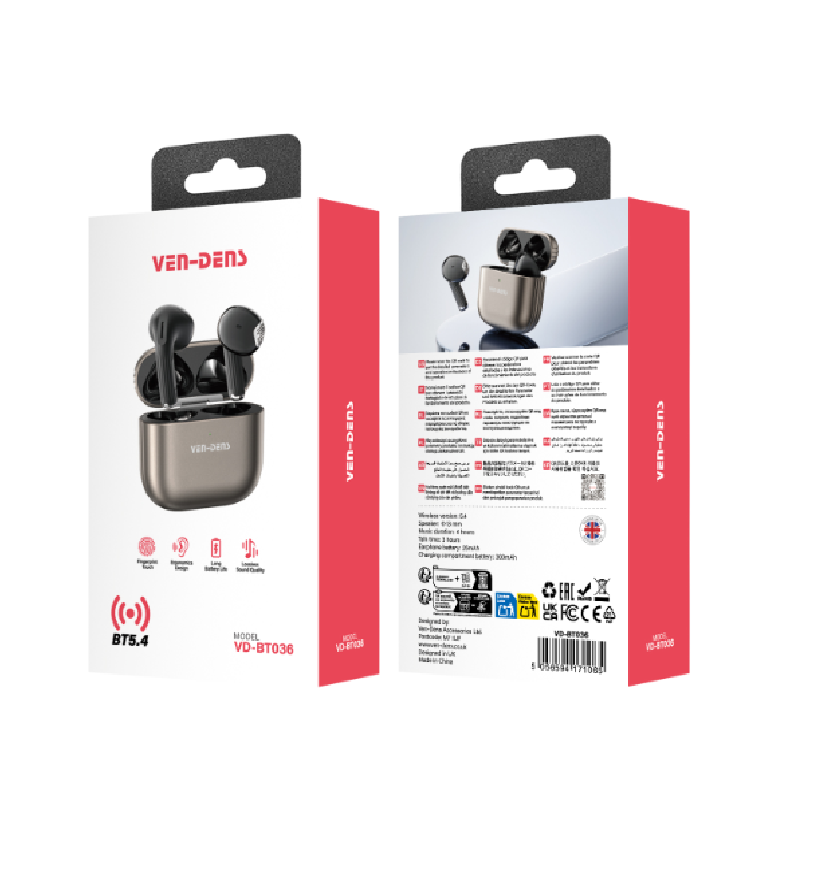 VEN-DENS VD-BT036 Wireless Earbuds for Samsung Galaxy S26-S24 Ultra