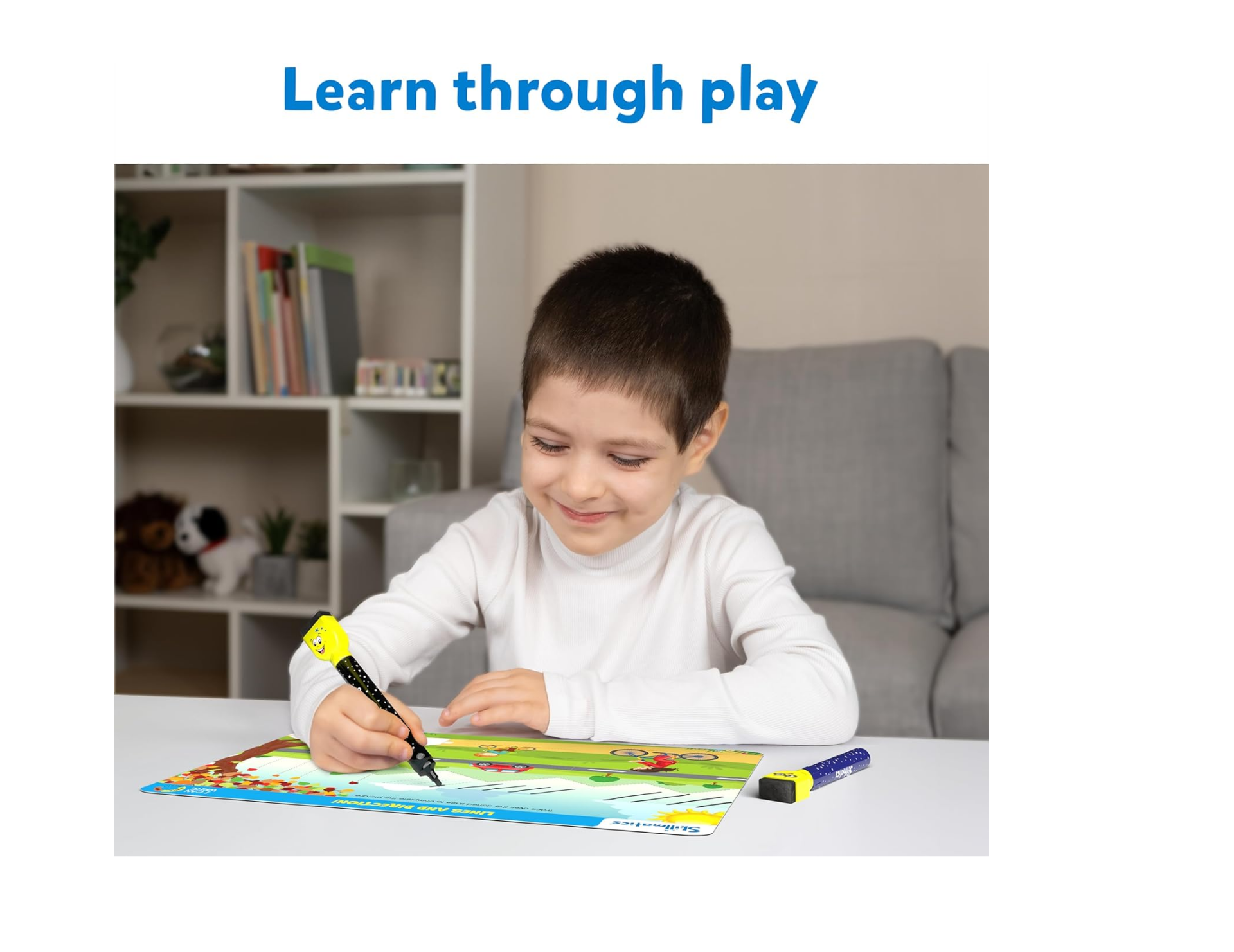 Preschool Learning Activities, Educational Toy and Game, Back to School Supplies, Reusable Activity Mats, Gifts for Students, Kids, Ages 3, 4, 5, 6