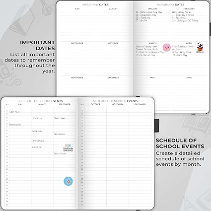 Clever Fox Undated Teacher Planner , A5 Lesson & School Year Organizer (Black, Hardcover)