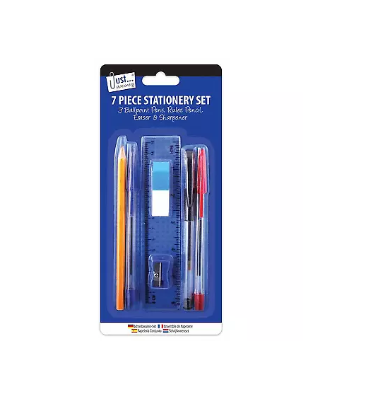 56 pc Stationary Set Back to School Highlighter Calculator Ruler Pen Pencil Memo-Study Kit