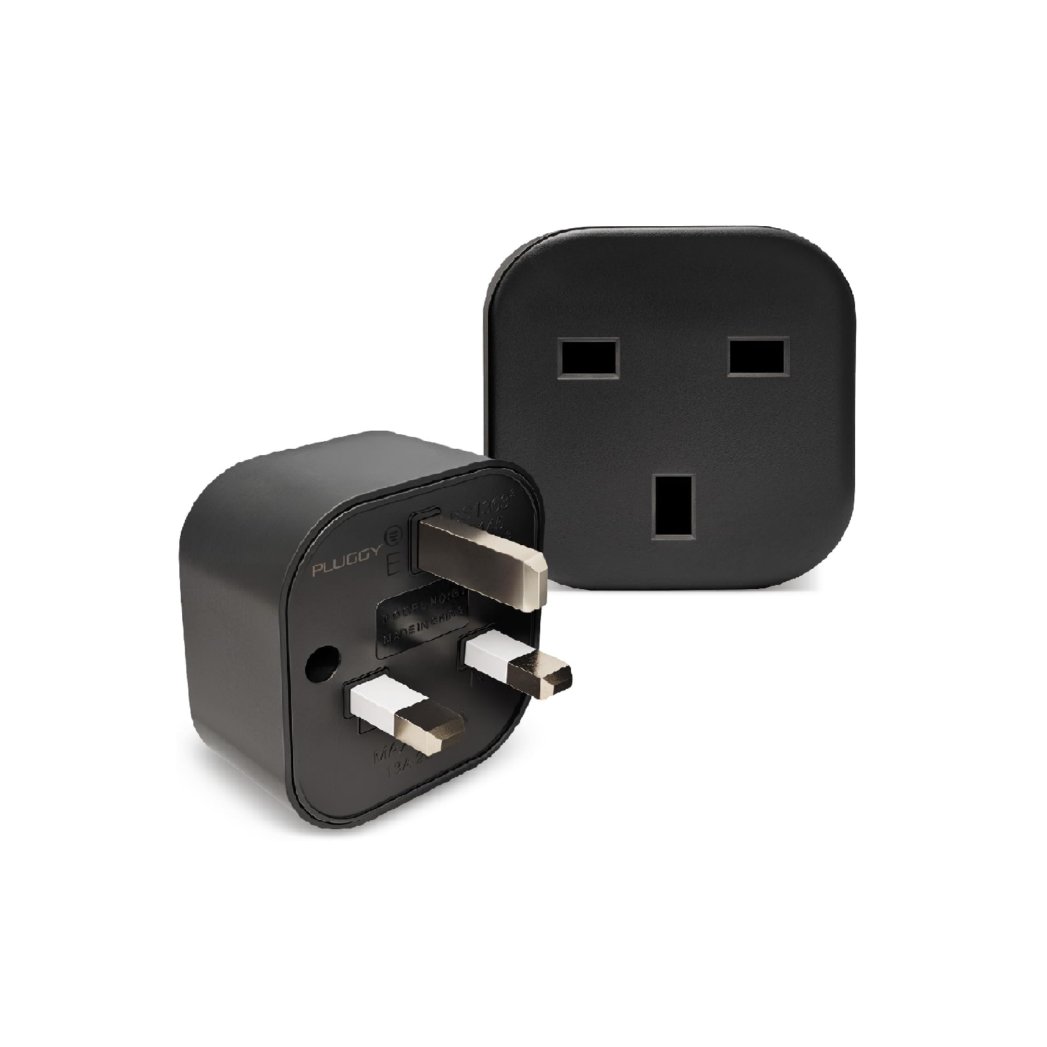 Upside Down Plug Adapter 2-Pack – Patent-Pending Compact Single-Socket Inverted Adapter for Hard-to-Reach Outlets & Wall Devices