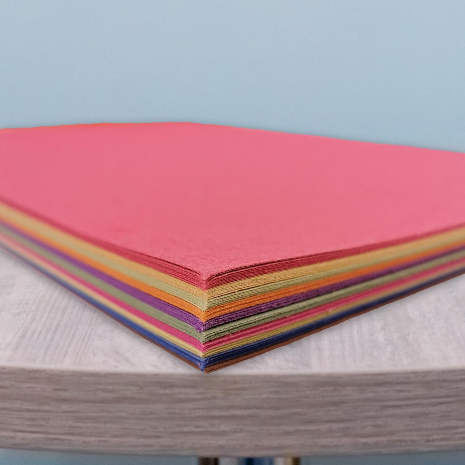 A2 Recycled Sugar Paper Bright Colours 100 Large Sheets in 10 Assorted Colours, Great for Kids Arts & Crafts