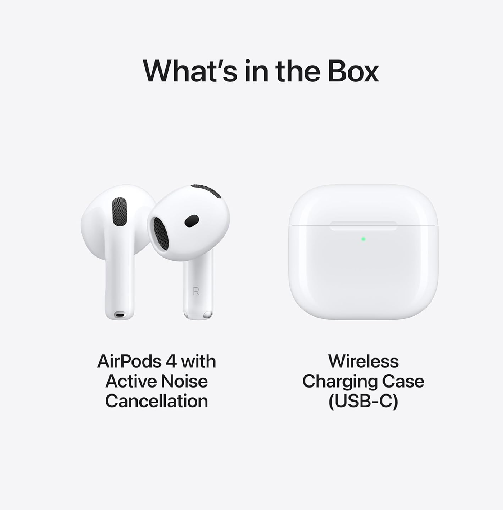 AirPods 4th Generation with Active Noise Cancellation, Adaptive Audio, H2 Chip – USB-C & Wireless Charging Case