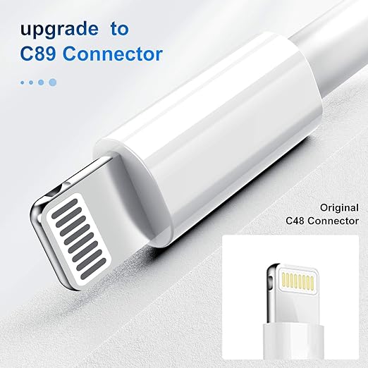 2 Pack Charging Cable 1m, Lightning to USB Cable Cord 1m, 2.4A Fast Charging Apple Phone Short Cables for iPhone13/12/12 mini/ 11/11Pro/Max/X/XS/XR/XS Max/8/7/6/iPad