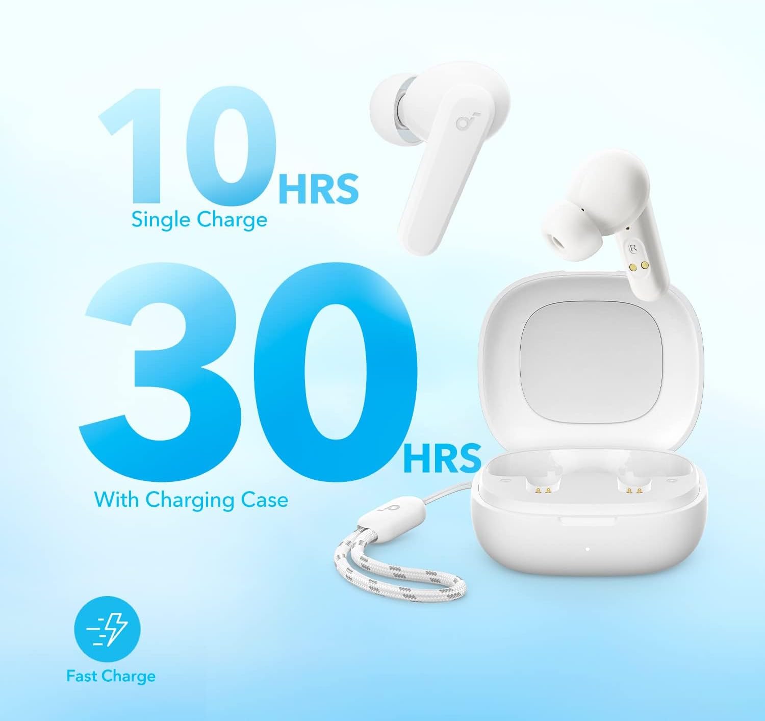Soundcore Anker P20i TWS Earbuds – 10mm Bass, Bluetooth 5.3, 30H, IPX5, Dual Mics, EQ
