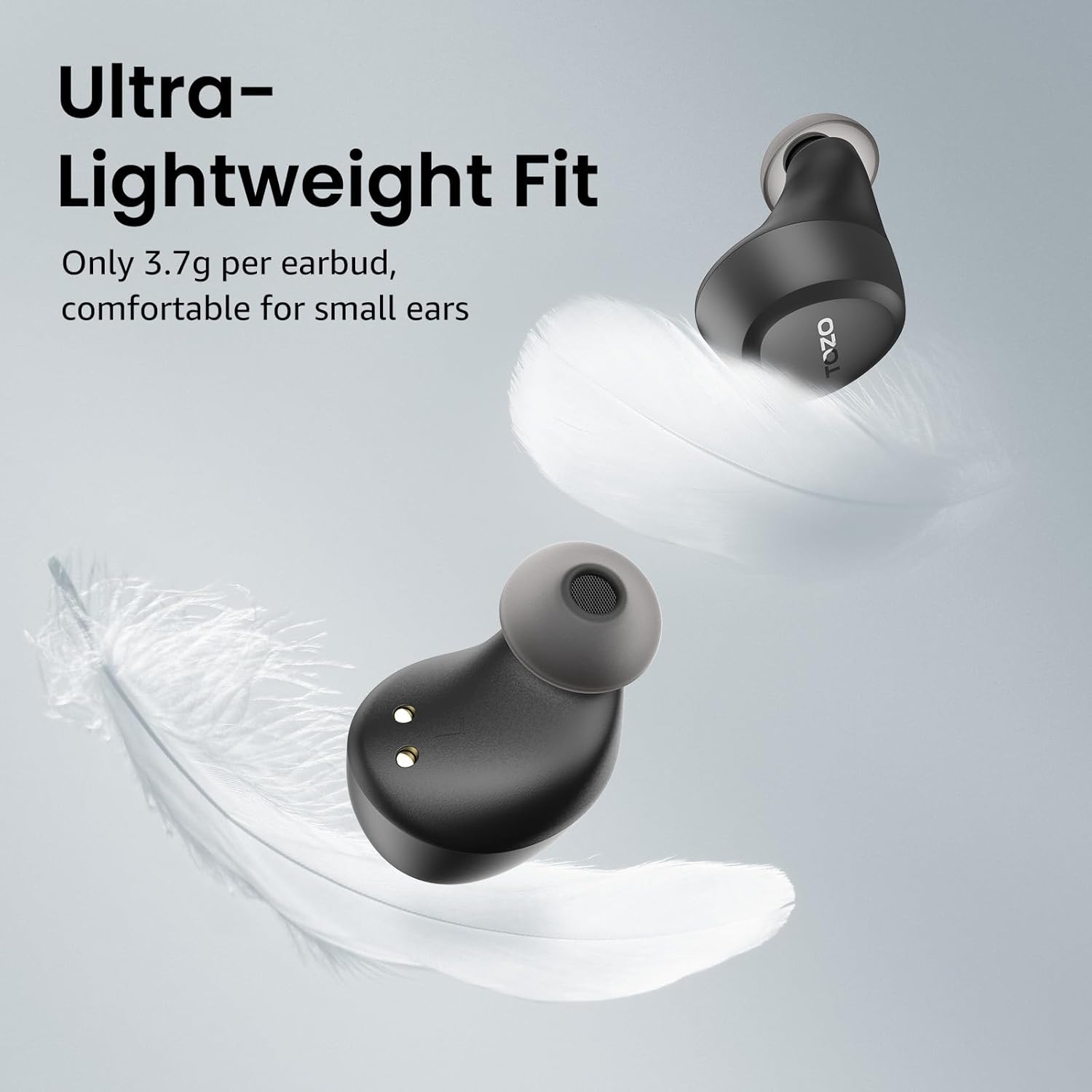 TOZO A1 Wireless Earbuds – Bluetooth 5.3, HiFi Stereo, 32H Playtime, App EQ, Lightweight, IPX5 Waterproof