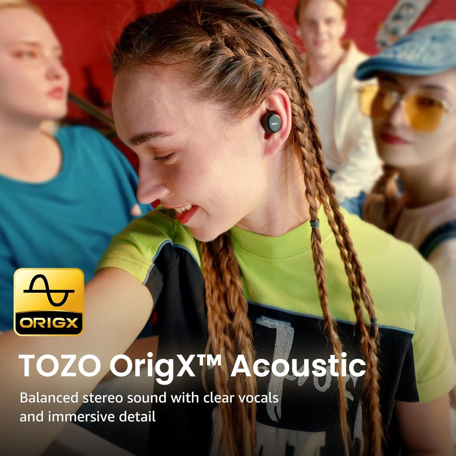 TOZO A1 Wireless Earbuds – Bluetooth 5.3, HiFi Stereo, 32H Playtime, App EQ, Lightweight, IPX5 Waterproof