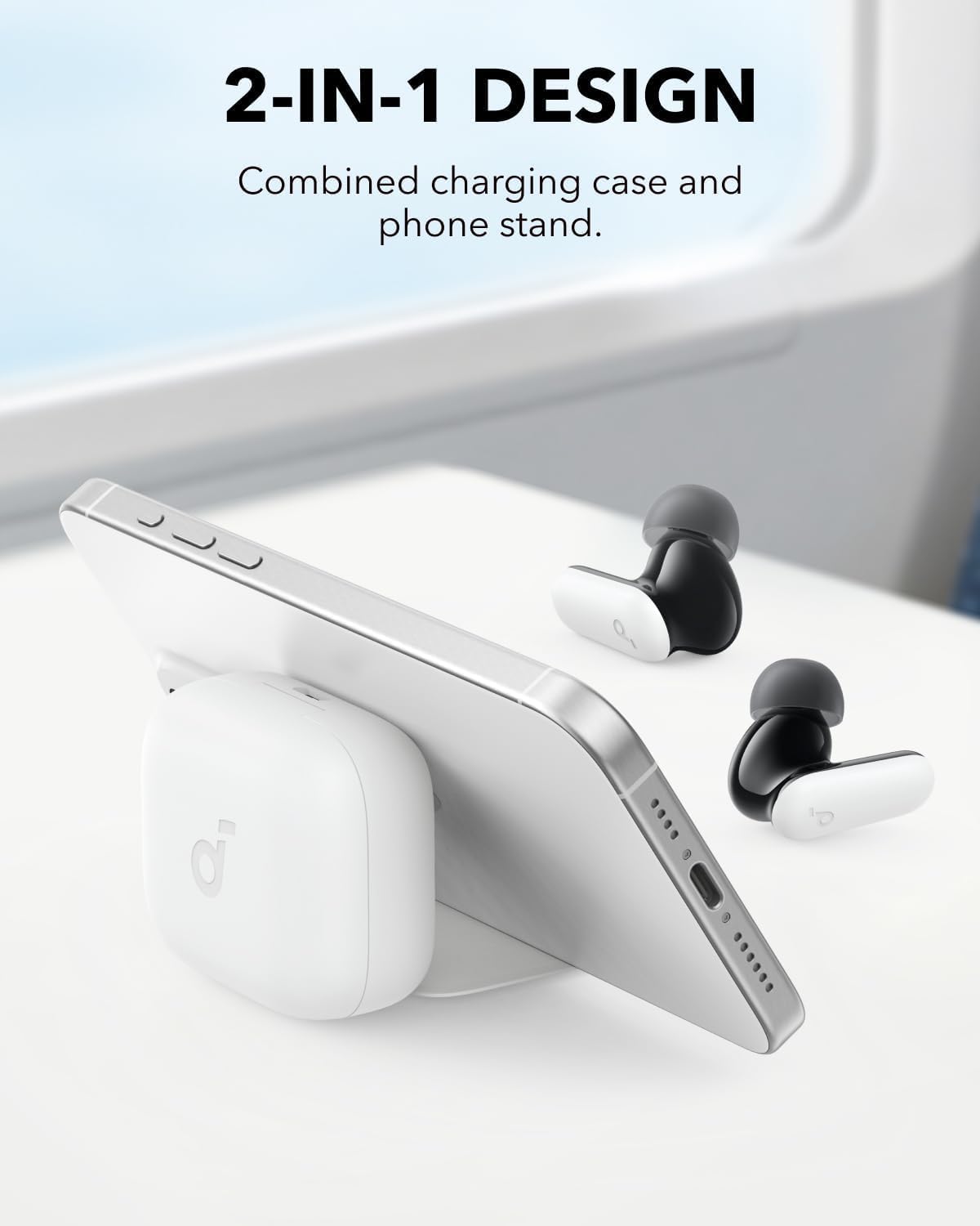 Soundcore P30i by Anker Wireless Earbuds – Smart Noise Cancelling, Powerful Bass, 45H Playtime, 2-in-1 Case & Phone Stand, IP54, Bluetooth 5.4, App Control