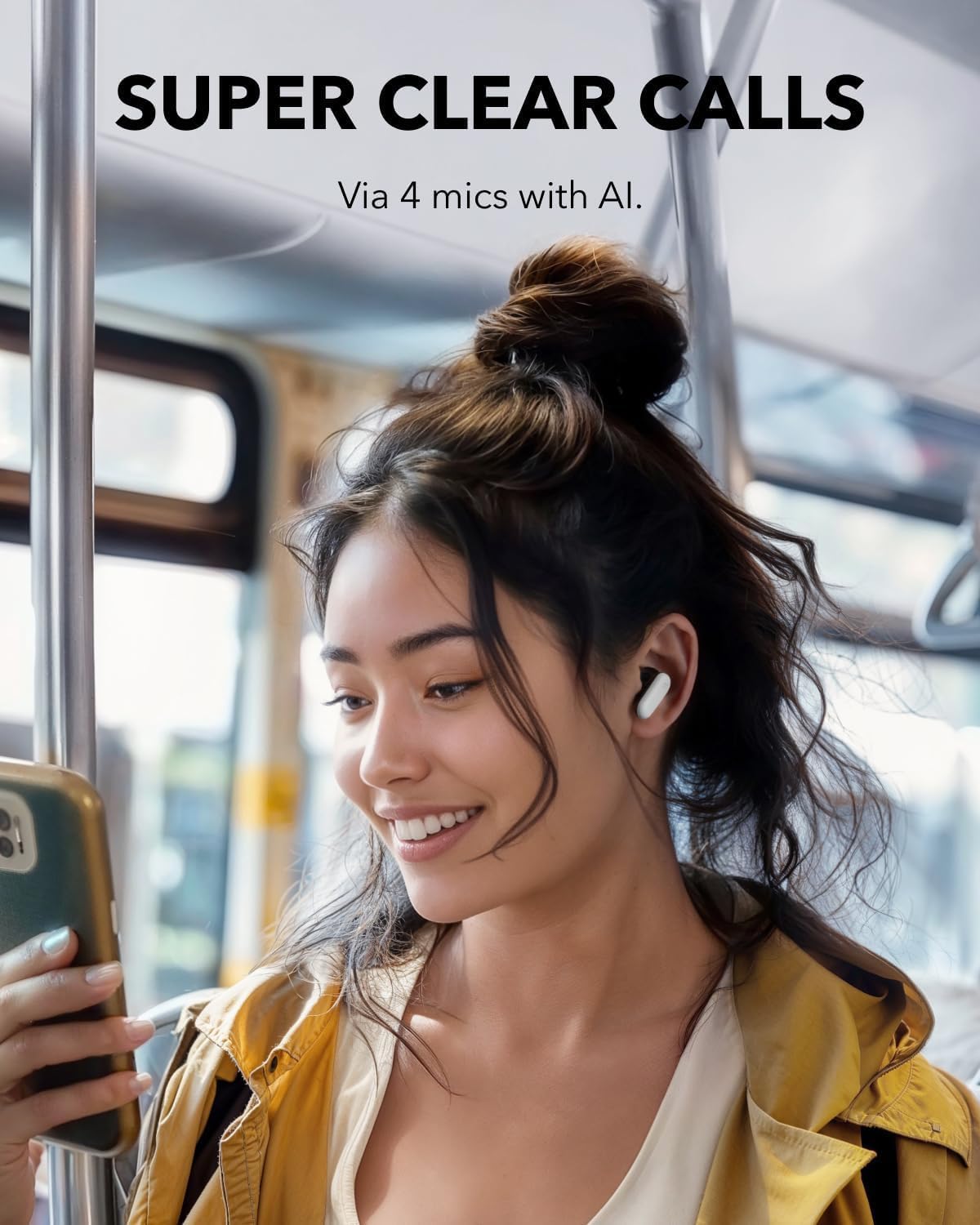 Soundcore P30i by Anker Wireless Earbuds – Smart Noise Cancelling, Powerful Bass, 45H Playtime, 2-in-1 Case & Phone Stand, IP54, Bluetooth 5.4, App Control