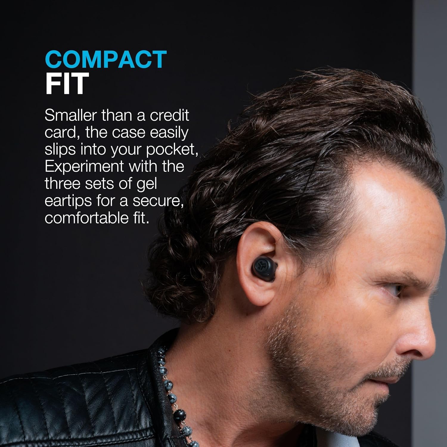JLab Go Air Pop ANC – Wireless Bluetooth Earbuds, Noise Cancelling, 24H Playtime, IP55 Sweatproof, Black