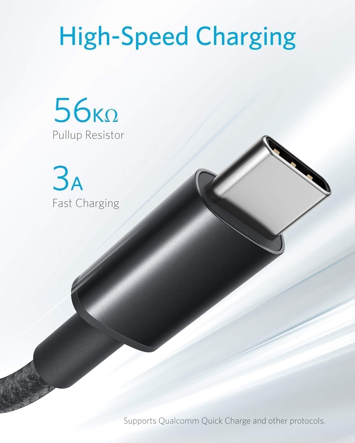 Anker 2-Pack 3ft (0.9m) USB-A to USB-C Braided Charger Cable – Compatible with iPhone 15/16/17, iPad Pro, Samsung Galaxy, MacBook
