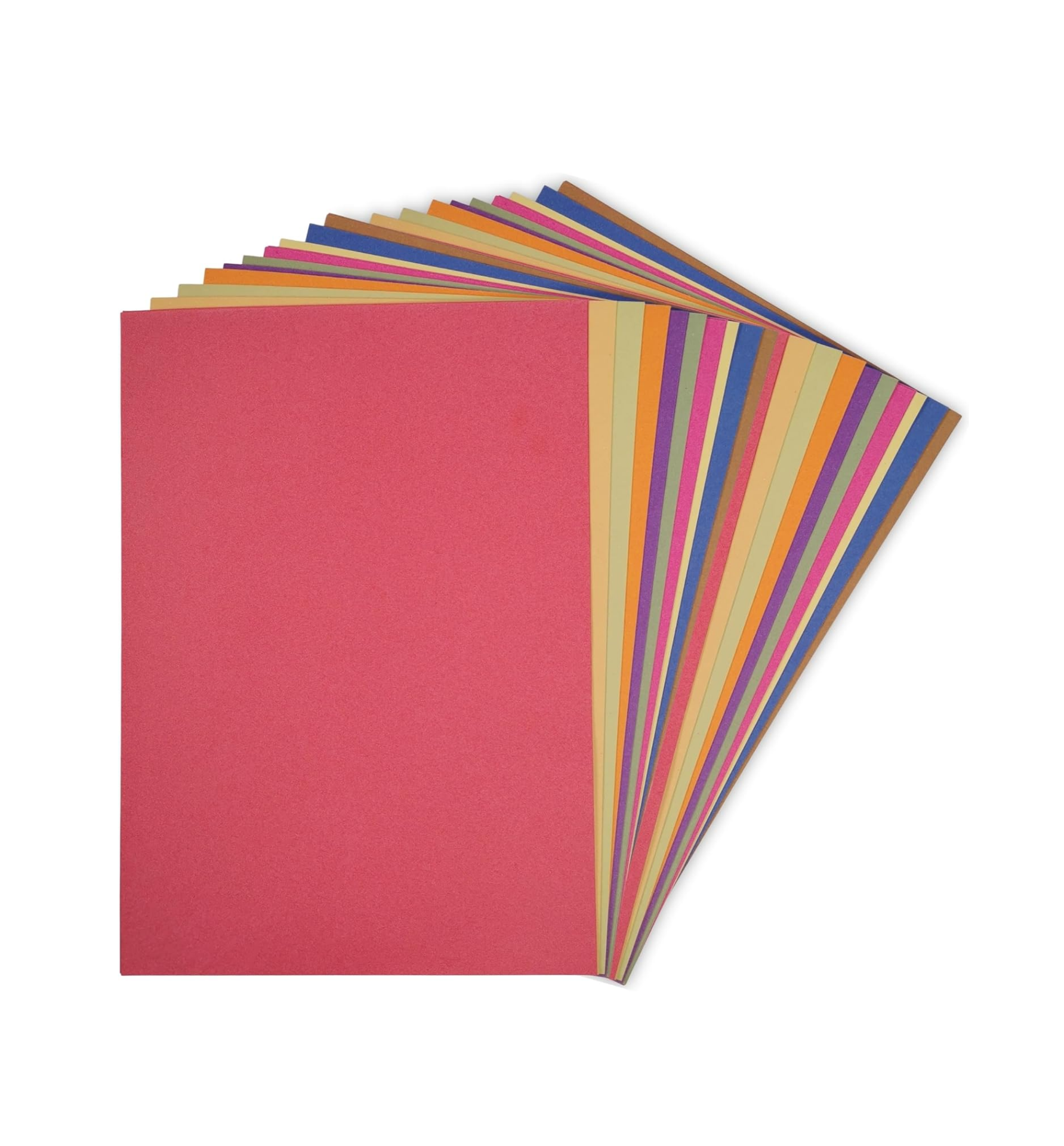 A2 Recycled Sugar Paper Bright Colours 100 Large Sheets in 10 Assorted Colours, Great for Kids Arts & Crafts