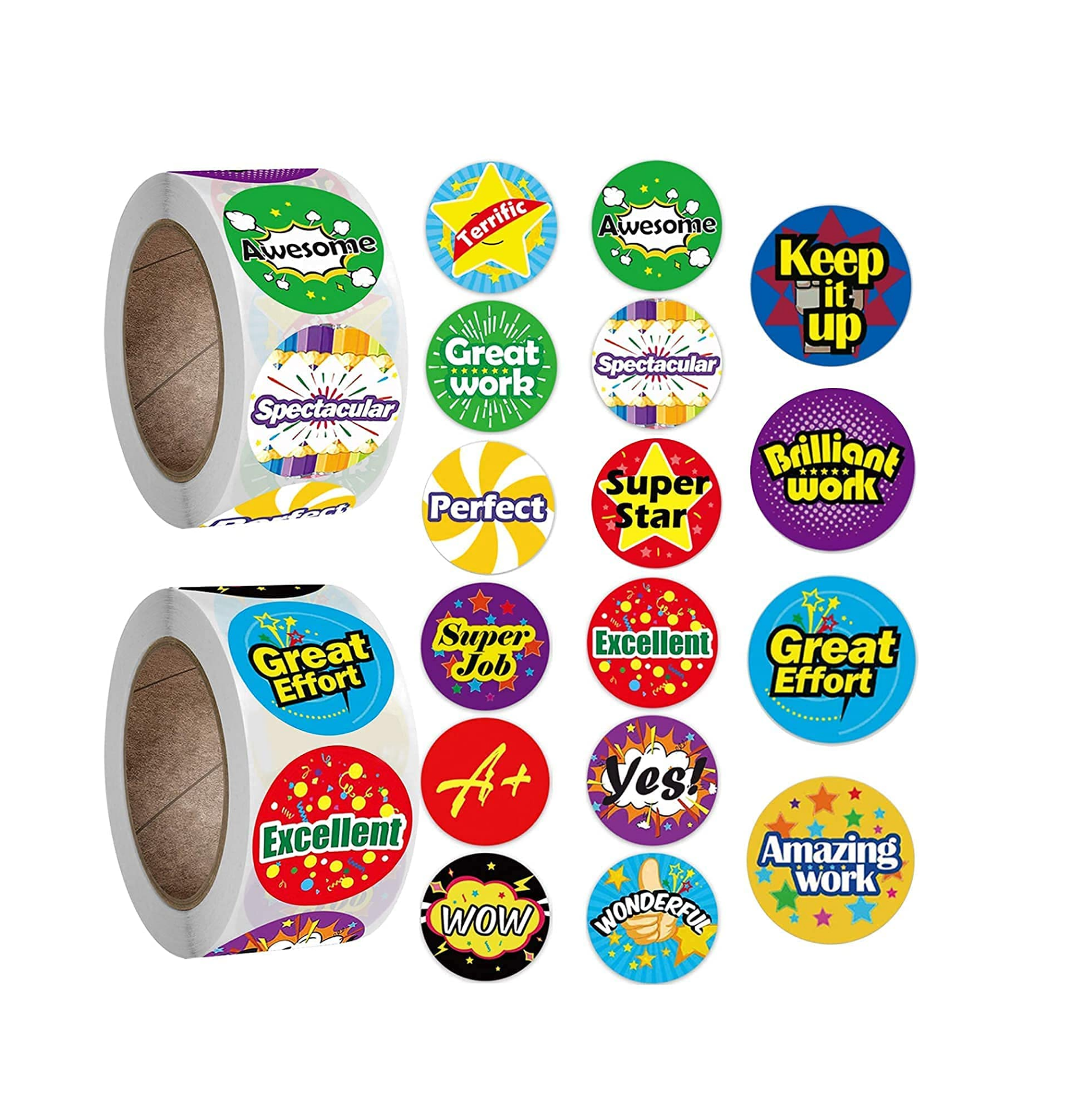 1000 PCS Reward Stickers for Teachers, School Stickers for Kids in 16 Designs, Motivational Stickers Teacher Supplies Training Stickers