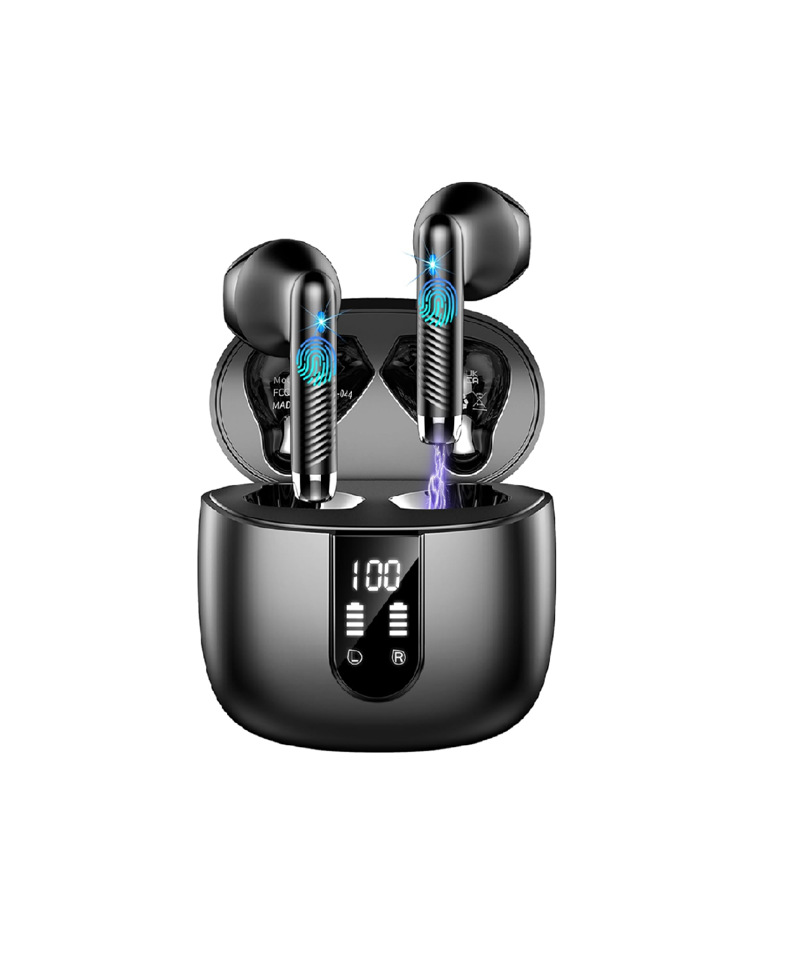 Wireless Earbuds 2025 – Bluetooth 5.4 In-Ear Headphones, 4 ENC Mics, HiFi Stereo, Deep Bass, 56H Playtime, Dual LED Display, IP7 Waterproof, USB-C