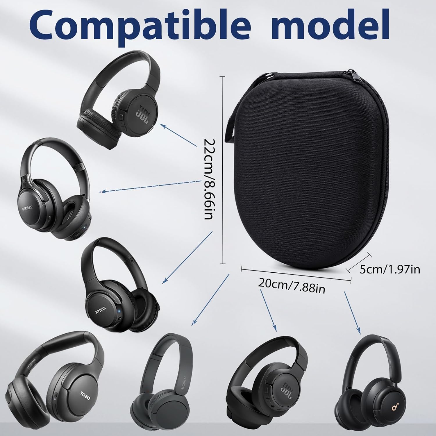 Hard Travel Case Compatible with Sony & JBL Noise Cancelling Headphones