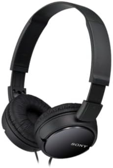 Sony MDR-ZX110 Wired Headphones, Deep Bass, Foldable Design Black