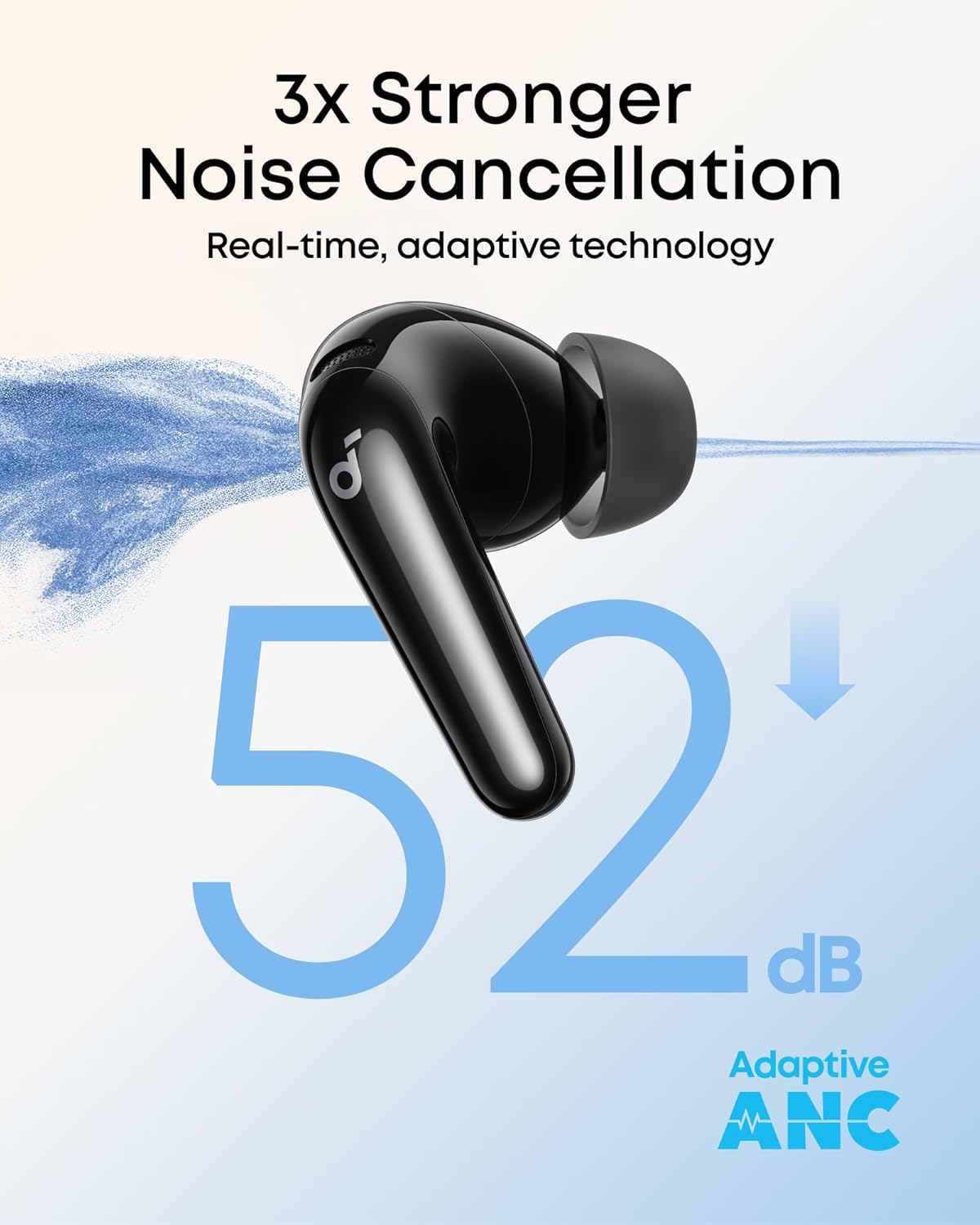 P31i Real-Time Adaptive Noise Cancelling Hi-Res Sound Wireless Bluetooth Earbuds 50H Playtime