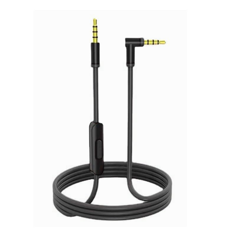 Replacement Audio Cable with Mic for Beats Solo HD Studio Pro Black