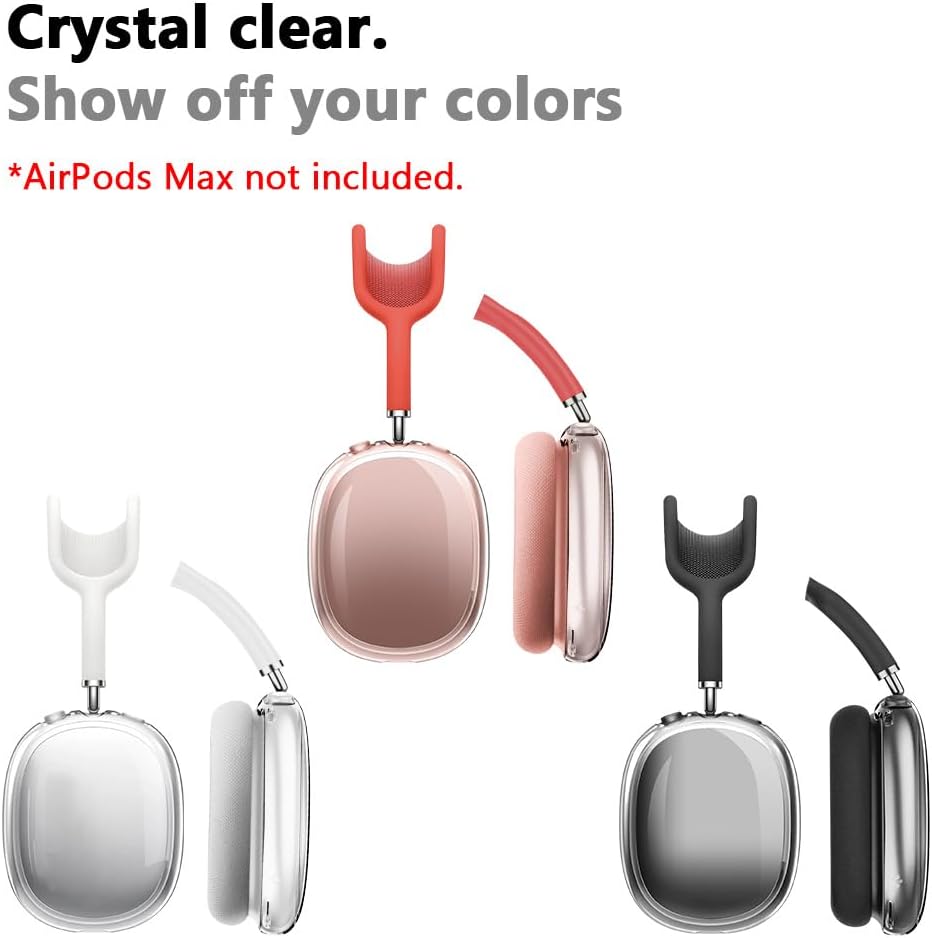 Ainiv AirPods Max Protective Case 2 Pack Soft TPU Clear Cover Anti-Scratch