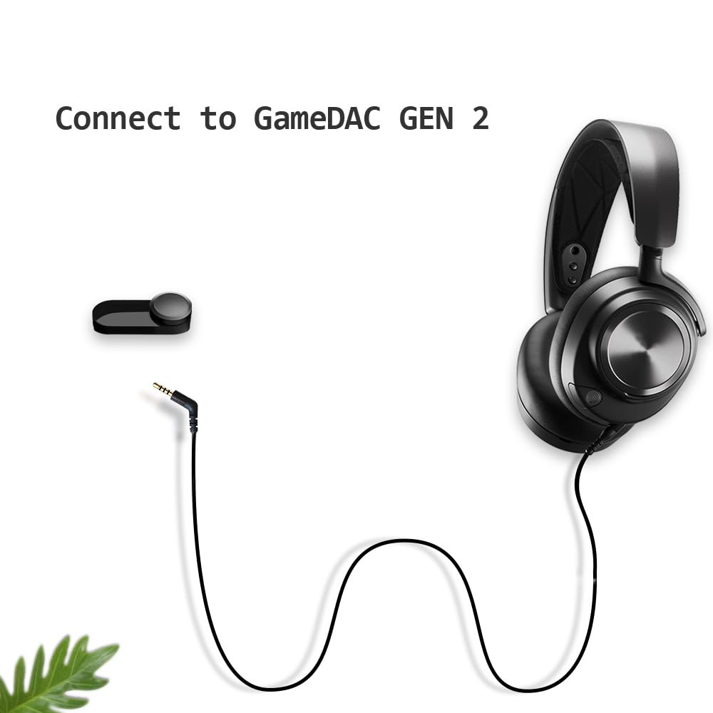 Replacement Audio Cable for SteelSeries Arctis Nova 7 Nova Pro Black