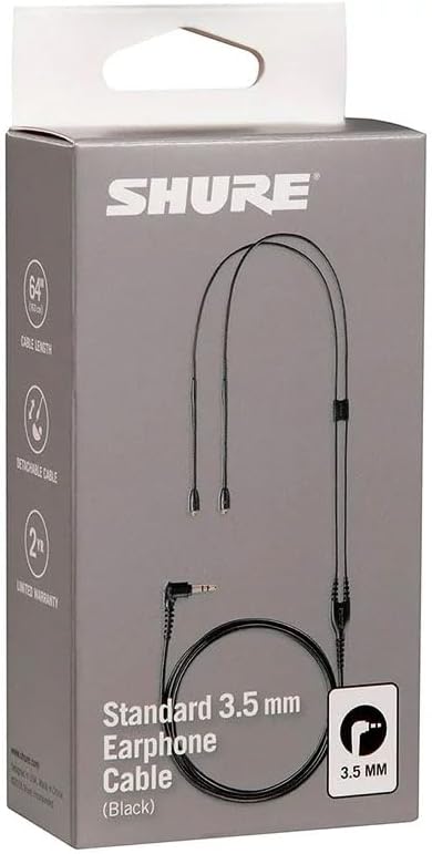 Shure EAC64BK Replacement Cable for SE Earphones 162cm Black