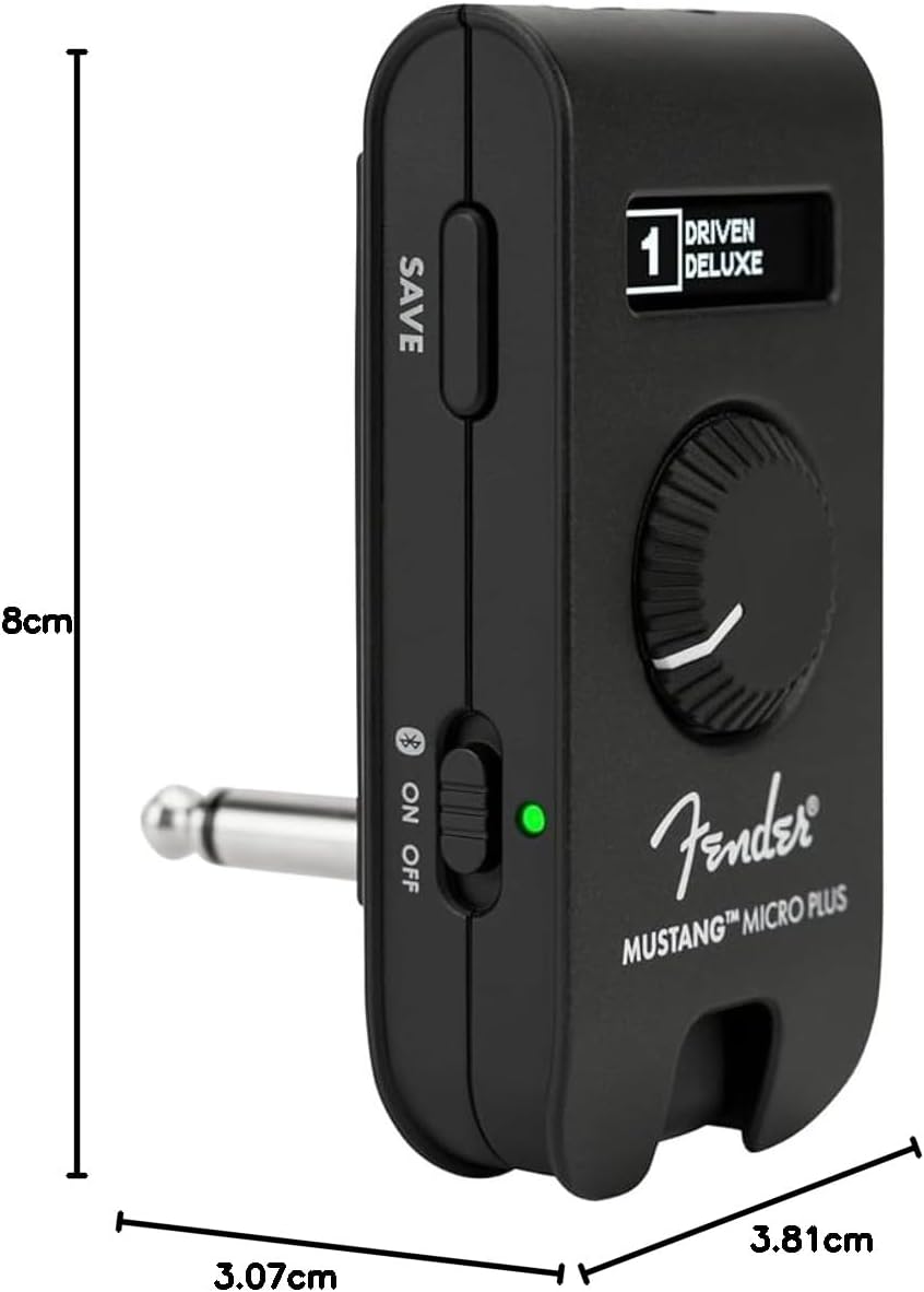 Fender Mustang Micro Plus Headphone Guitar Amp, Bluetooth, 25 Effec