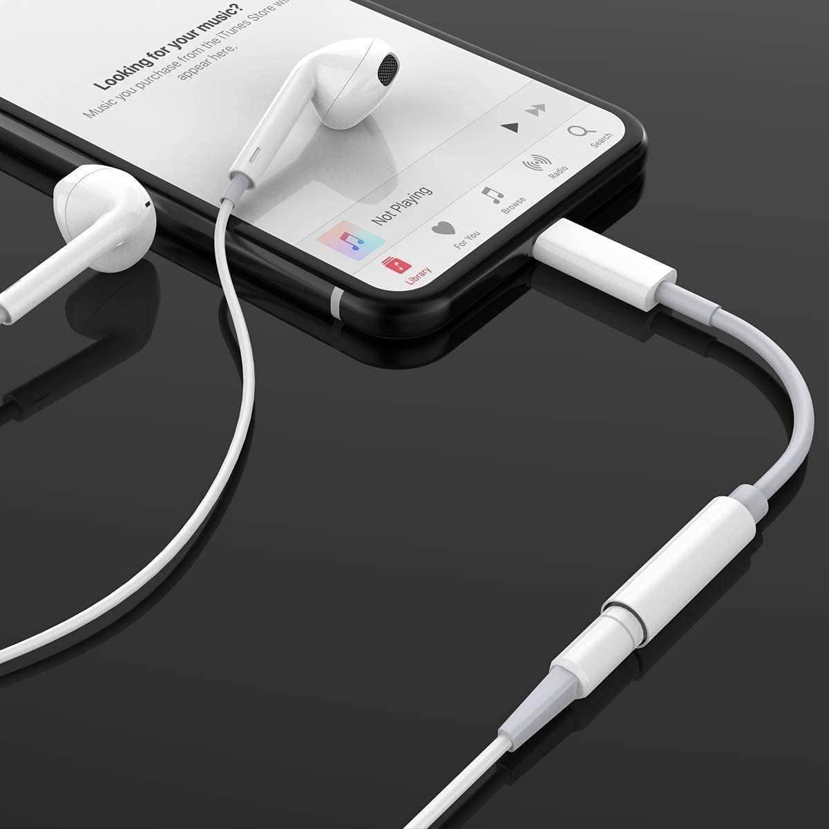 Apple MFi Lightning to 3.5mm Headphone Adapter, iPhone AUX Dongle