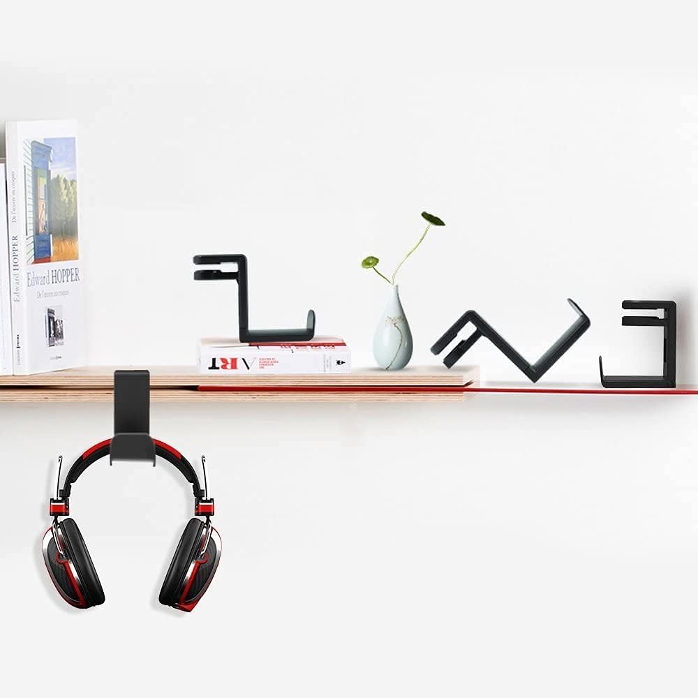 Klearlook 360° Swivel Adjustable Clamp Headphone Stand Holder, Black