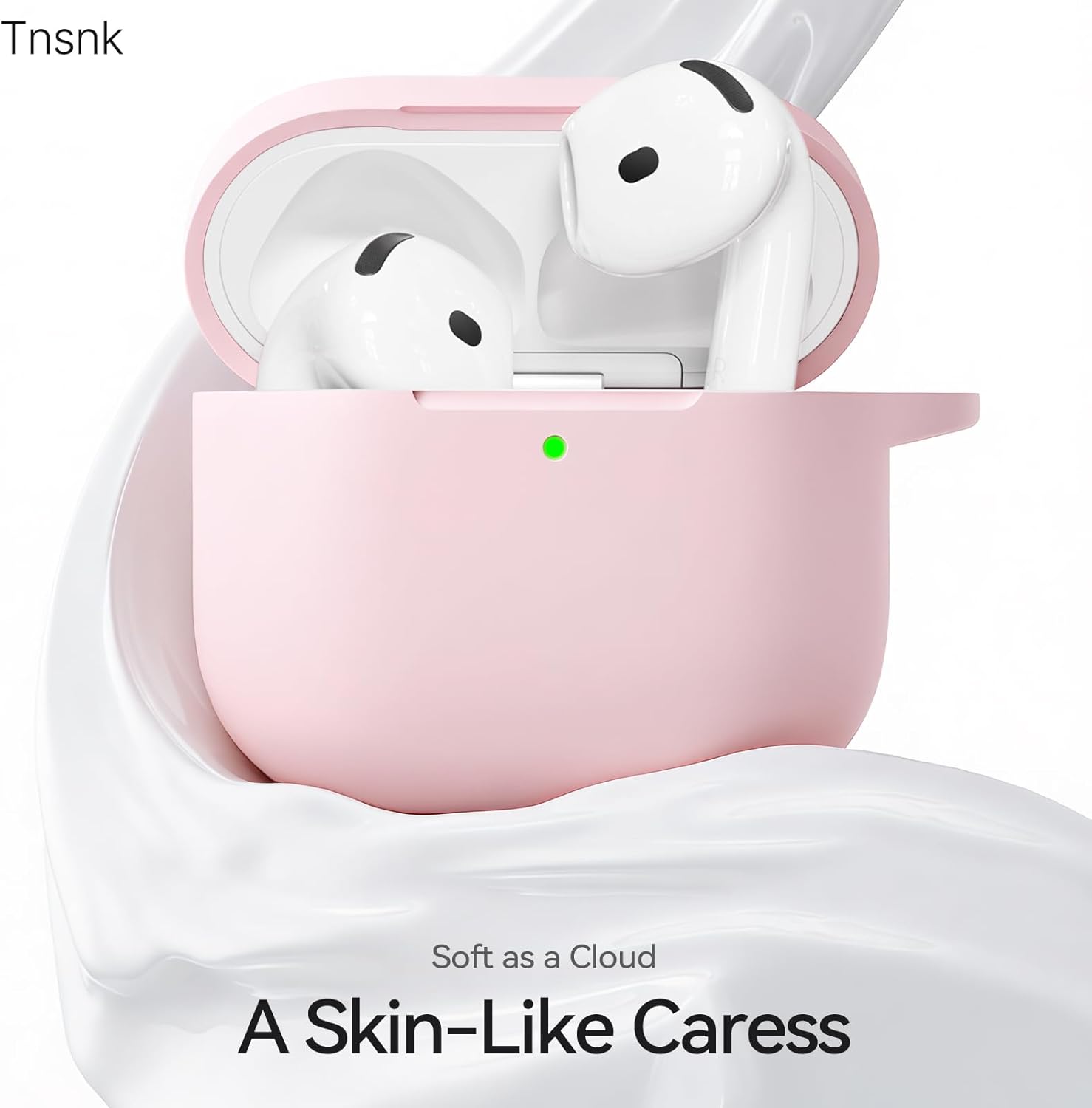 AirPods 4 Case Cover 2024, Silicone with Cleaner Kit & Keychain