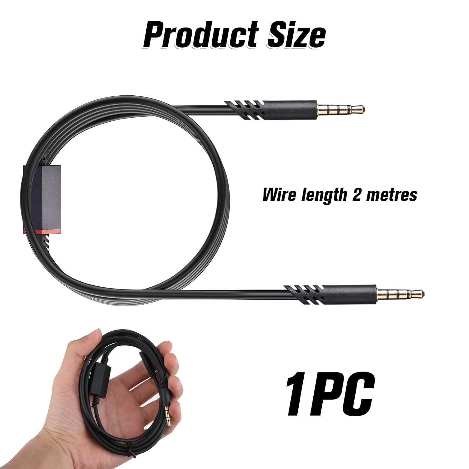 2m A40 Replacement Cable 3.5mm Inline Mute Cord for Astro Headsets