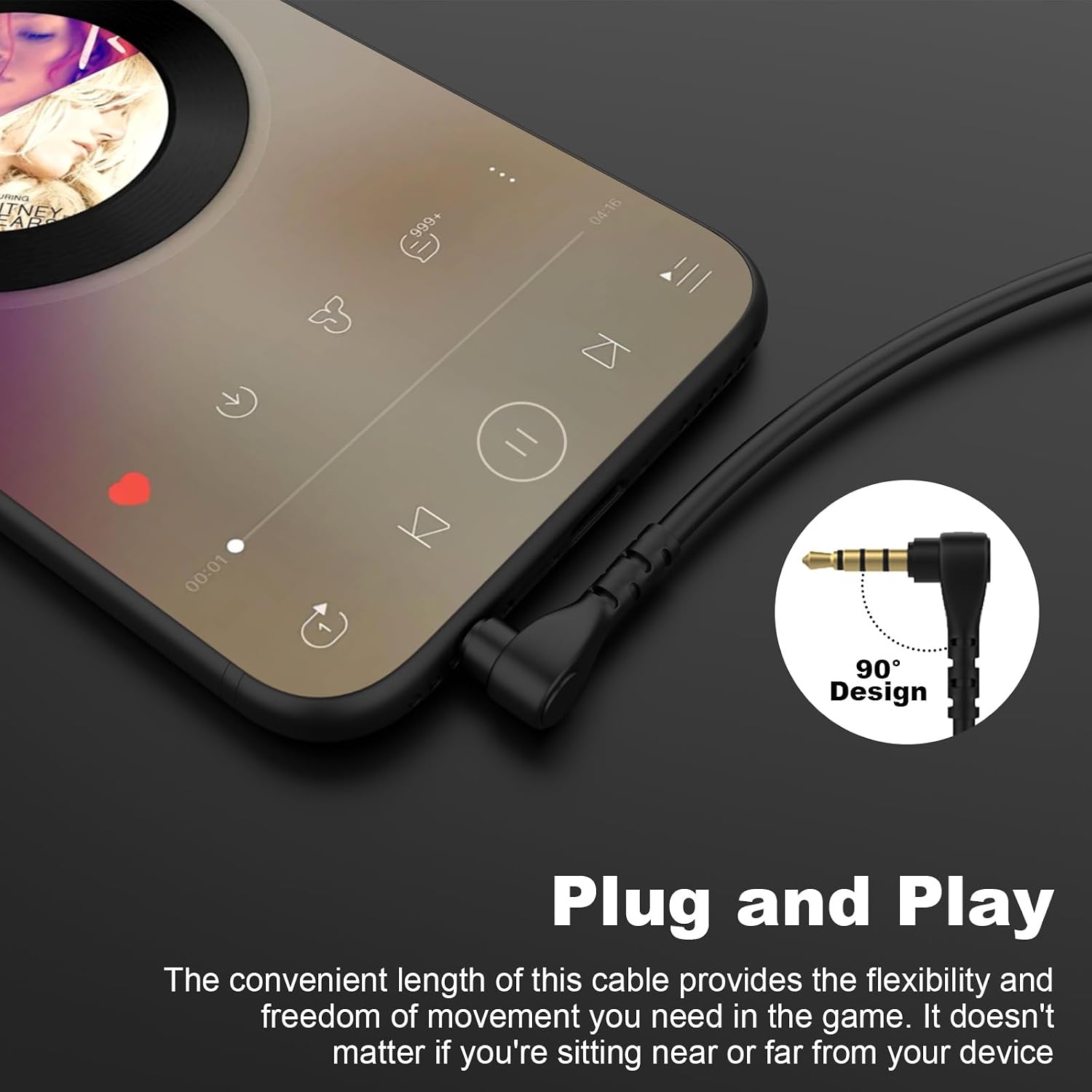 Replacement Audio Cable for SteelSeries Arctis 3, 5, 7 & Pro