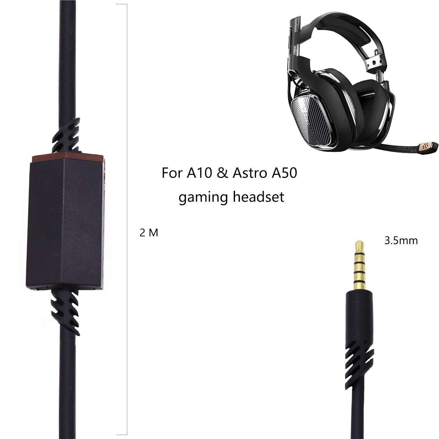 Adhiper 2M Replacement Cable for Astro A10 A40 A50 Headsets