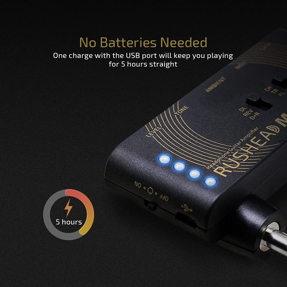 VALETON Rushead Max Portable Guitar Bass Headphone Amp RH-100