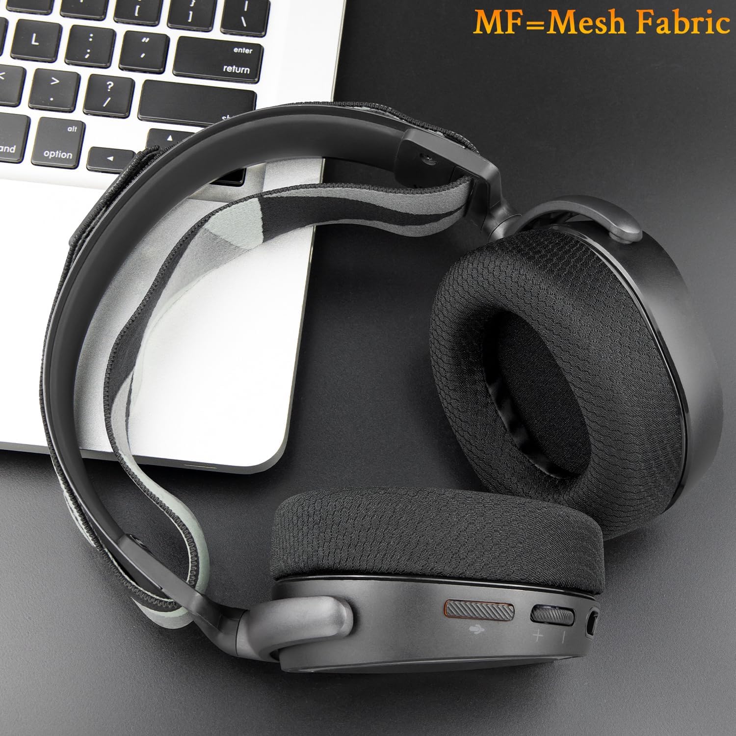 SOULWIT Mesh Earpads for SteelSeries Arctis 7/9/Pro/5/3/1 Black