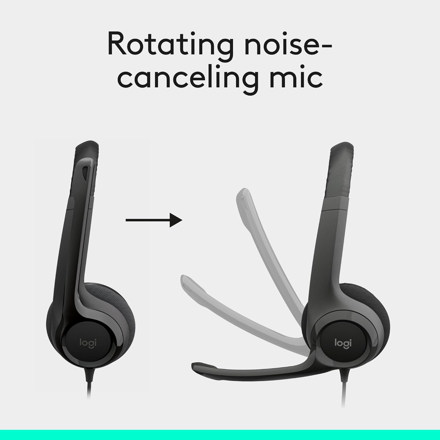 Logitech H390 USB Headset, Stereo Sound, Noise Cancelling