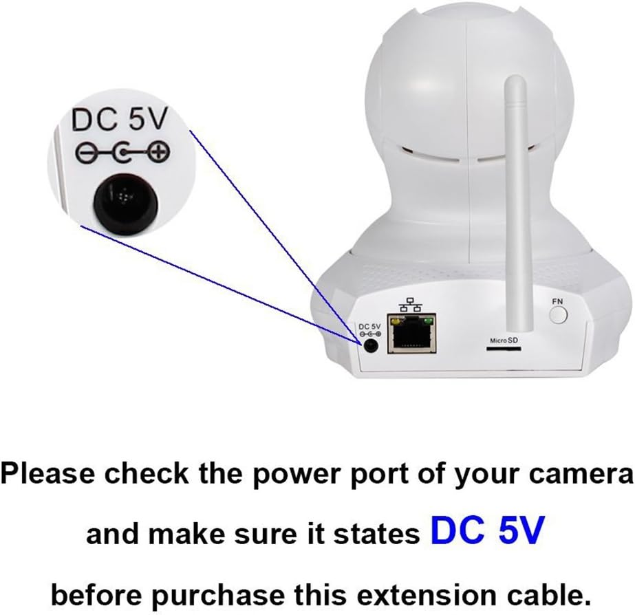 3m DC Power Extension Cable 3.5mm Male to Female for CCTV Cameras