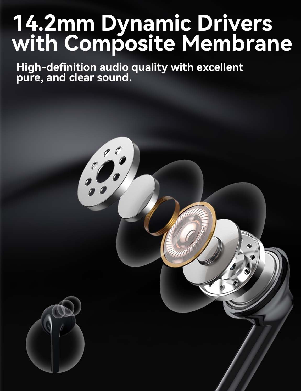 USB-C Wired Earbuds for iPhone 17/16/15 Pro Max, Type-C Headphones