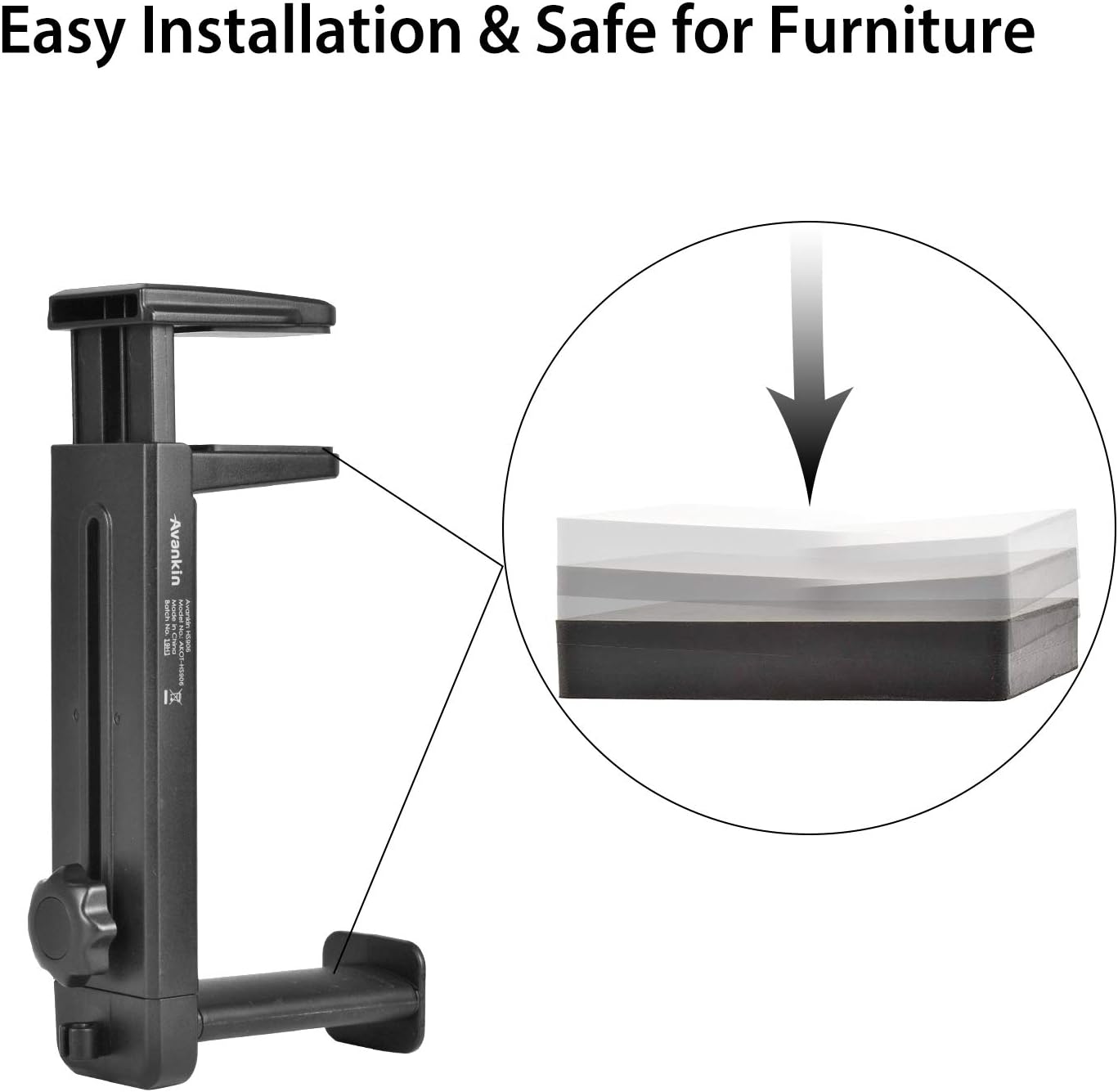 NEETTO HS906 2-in-1 Headphone Stand & Hanger for Above or Under Desk