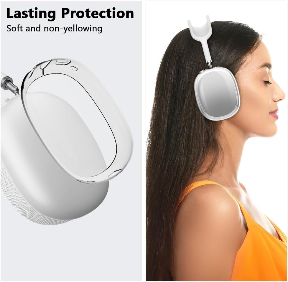 Ainiv AirPods Max Protective Case 2 Pack Soft TPU Clear Cover Anti-Scratch