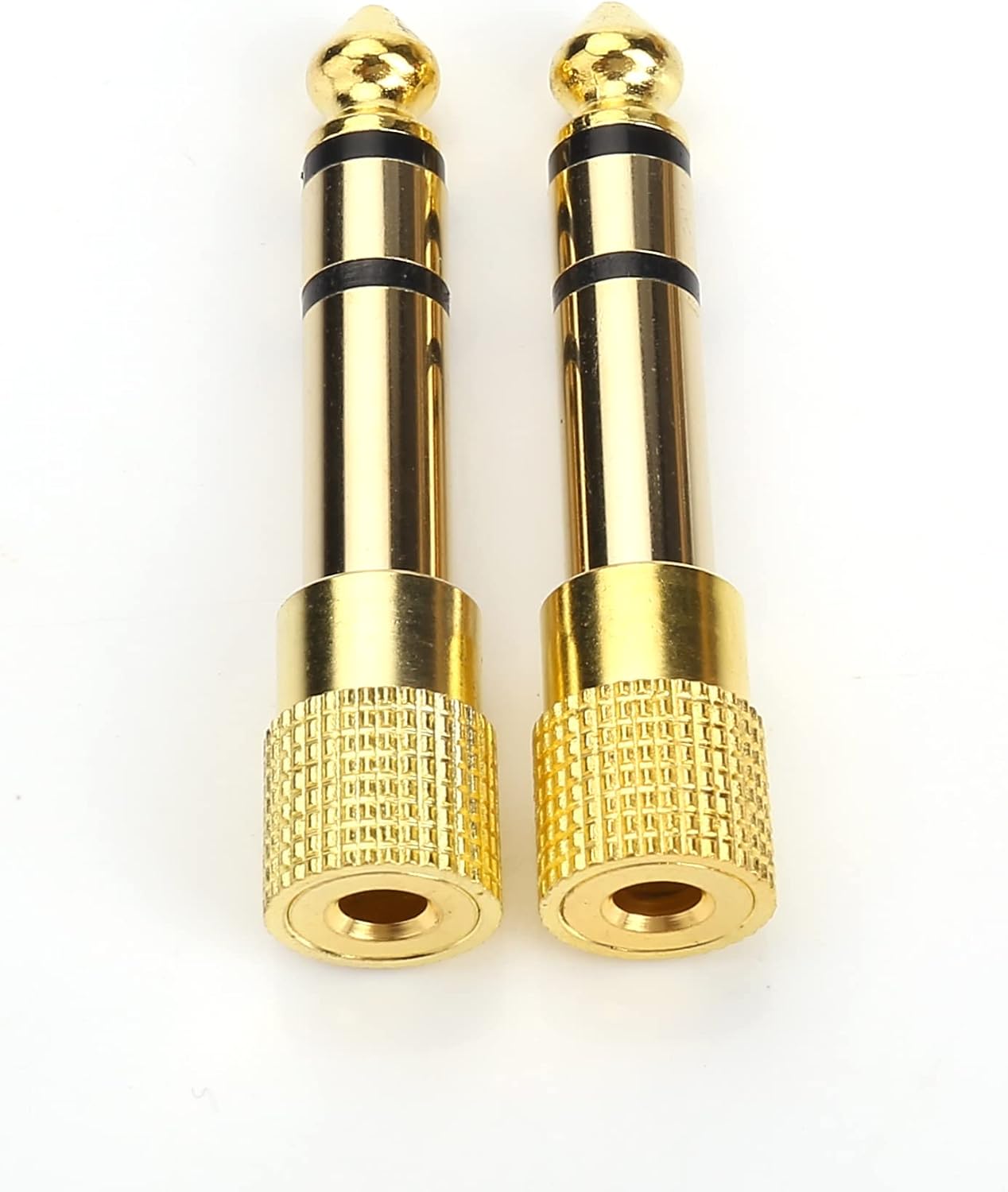 2 Pack 6.35mm to 3.5mm Adapter Gold Plated Stereo Audio Converter