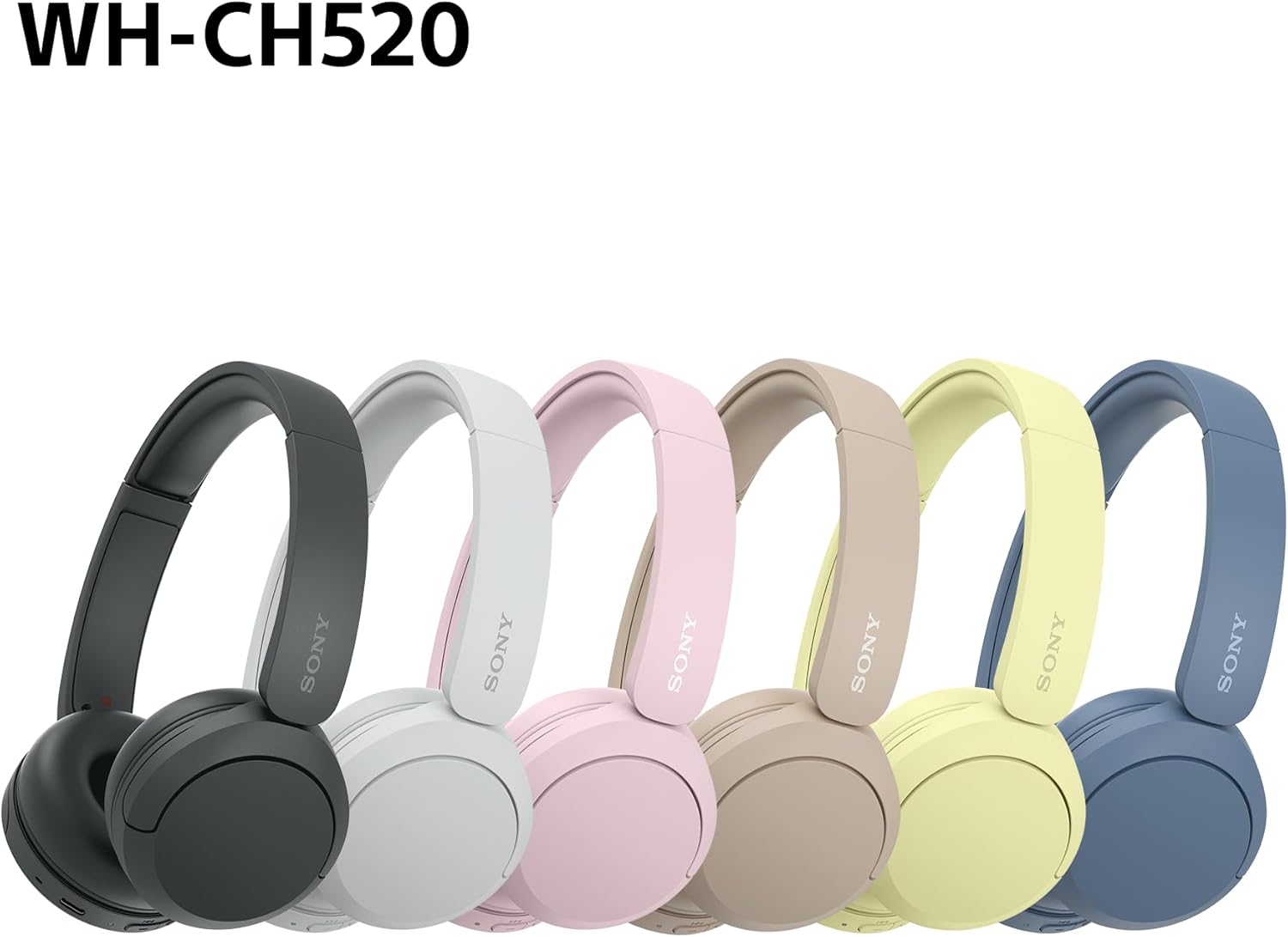 Wireless On-Ear Headphones with 50H Playtime, Custom EQ, Clear Call Quality, Black