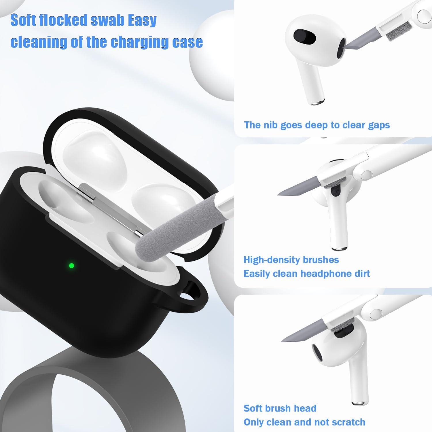AirPods 3 Case Cover 2021 Military-Grade Silicone with Keychain