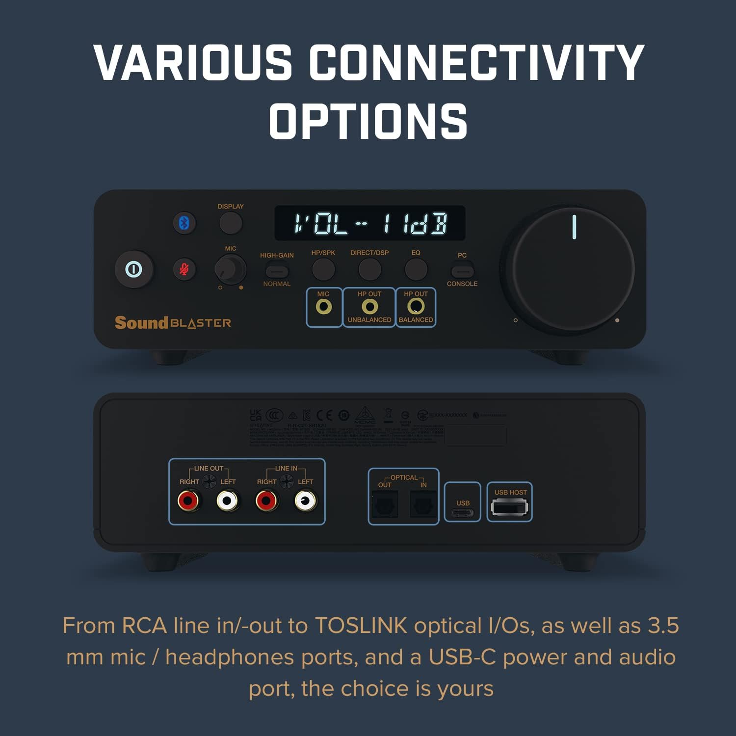 Creative Sound Blaster X5 DAC Headphone Amp USB-C Bluetooth