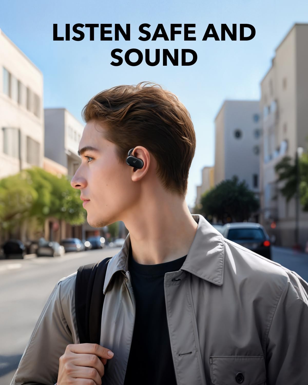 soundcore V20i Open-Ear Earbuds | Adjustable Hooks, IP55, 36H Playtime