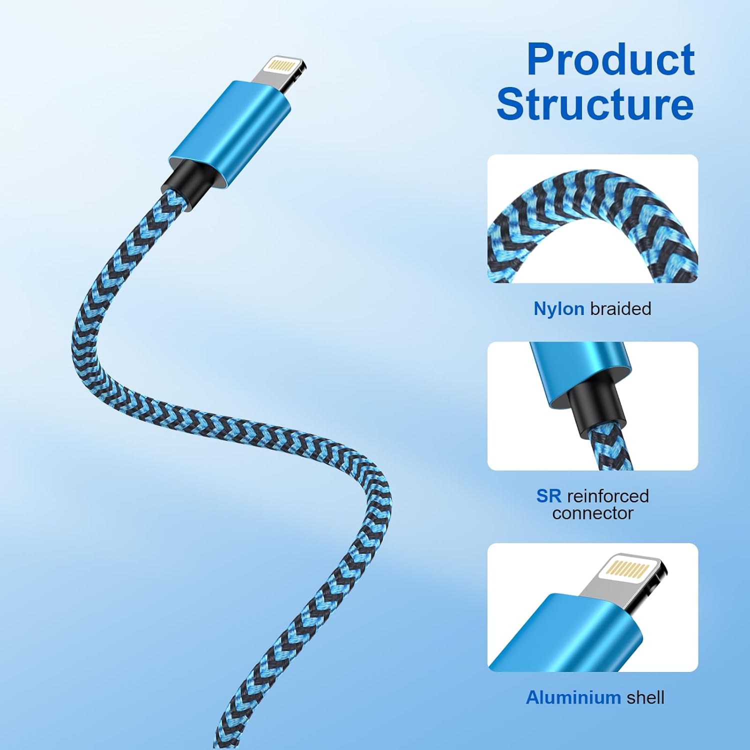 iPhone AUX to Lightning Cable 1M for Car Stereo, Headphones & Audio