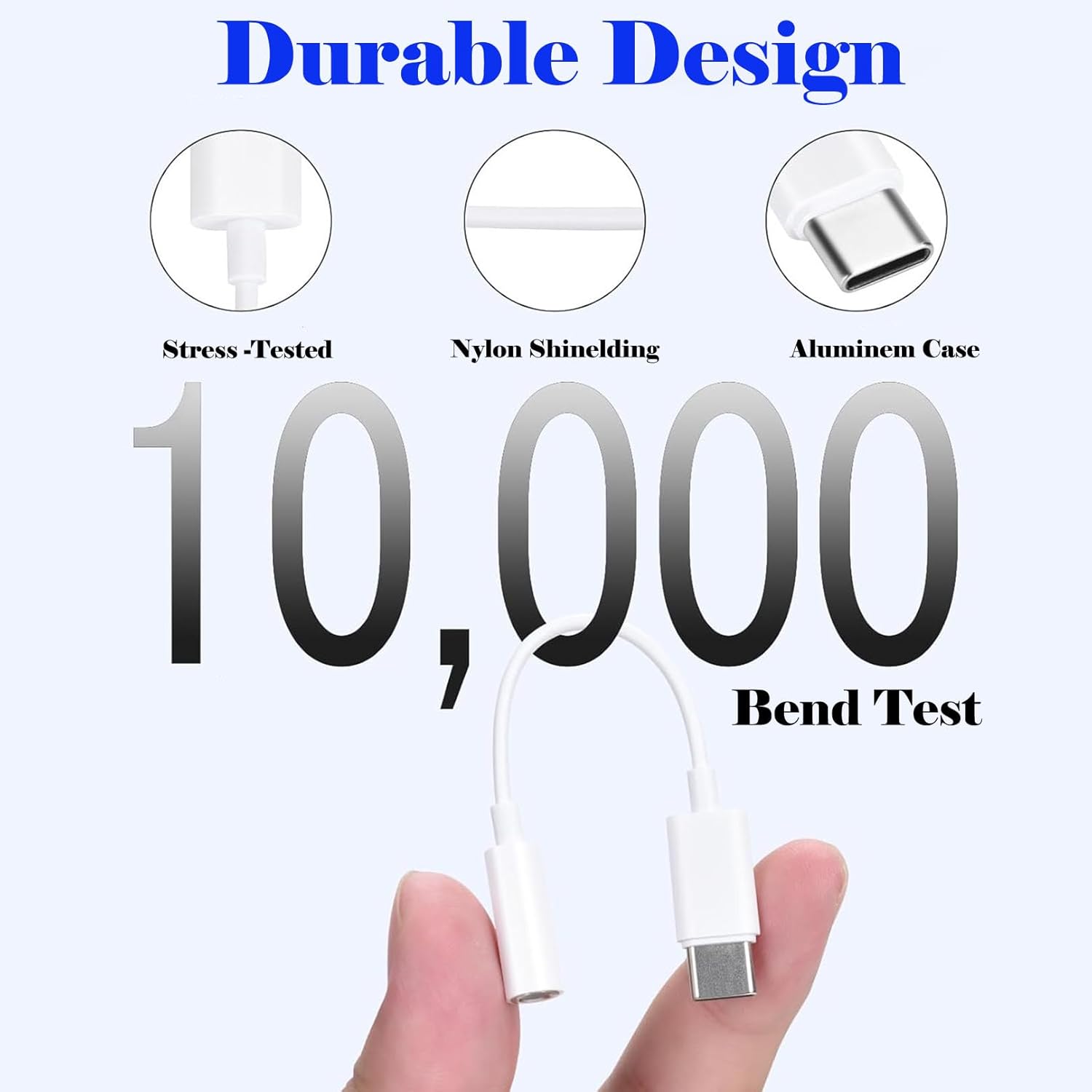 USB-C to 3.5mm Audio Adapter MFi Certified AUX Dongle 2 Pack