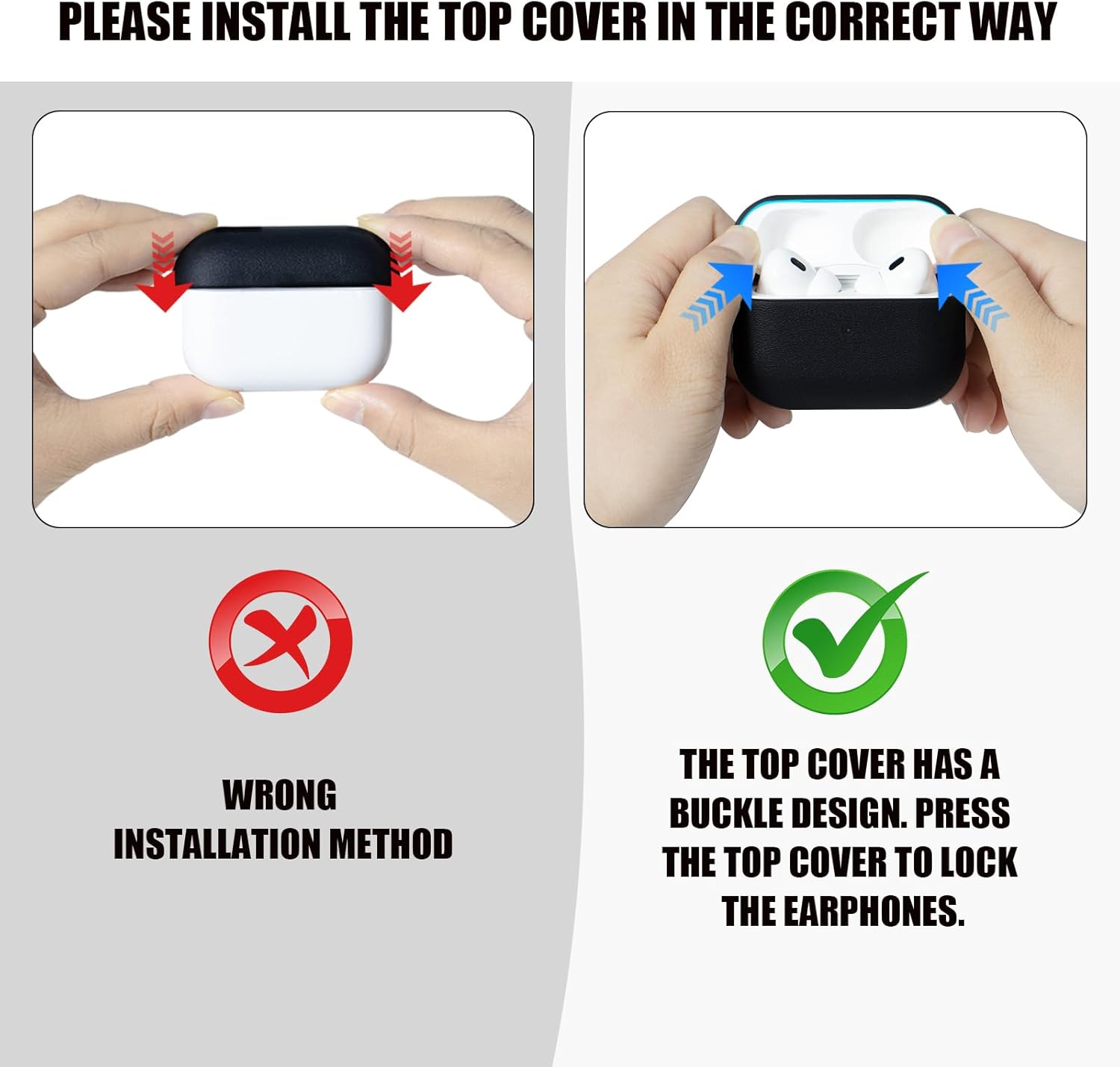 TPU AirPods Pro 3 Case with Hand Strap Textured Protective Cover