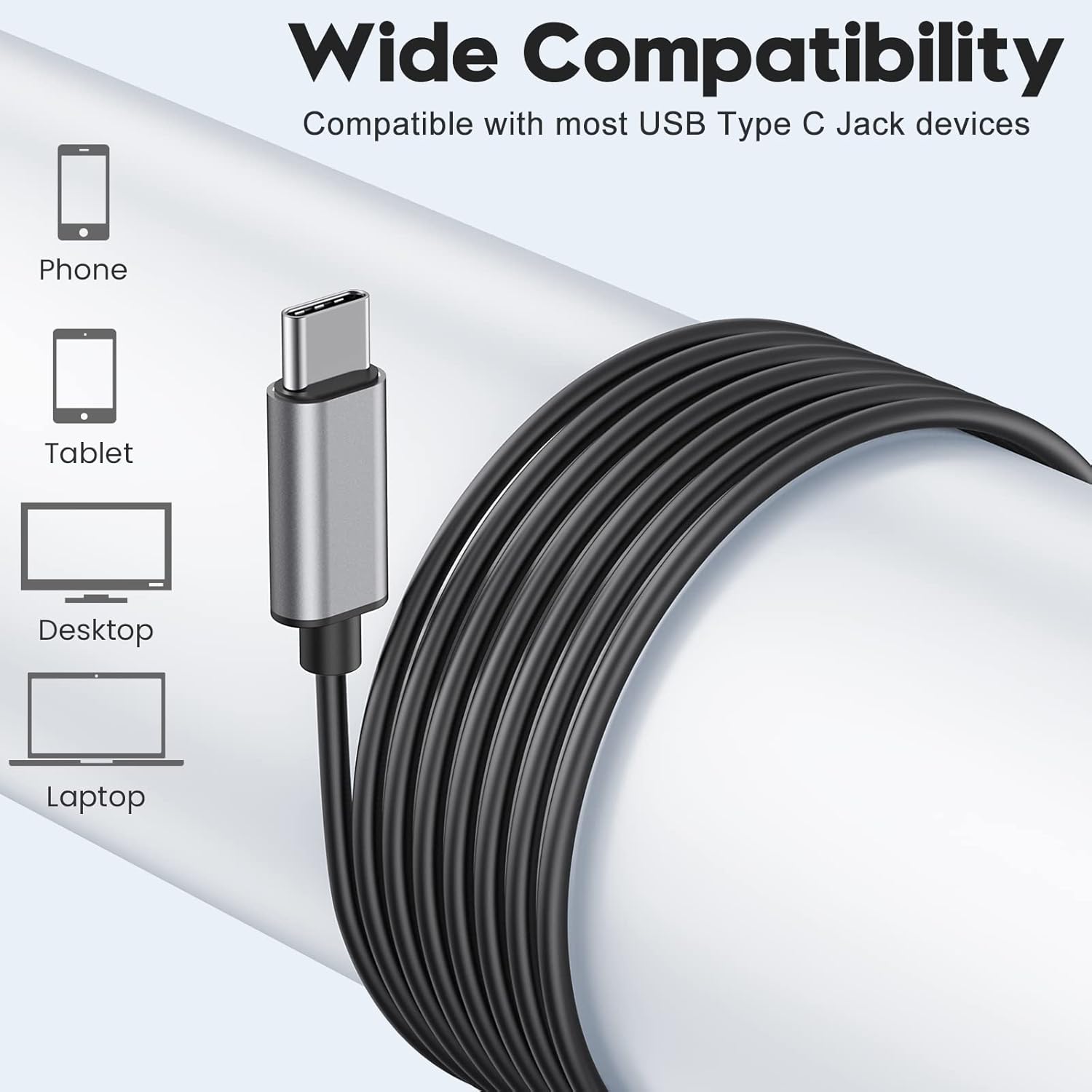 USB-C Earphones with Mic | Wired In-Ear Headphones for Samsung S26/S25/S24 & iPhone 17/16/15, iPad, Type-C Compatible