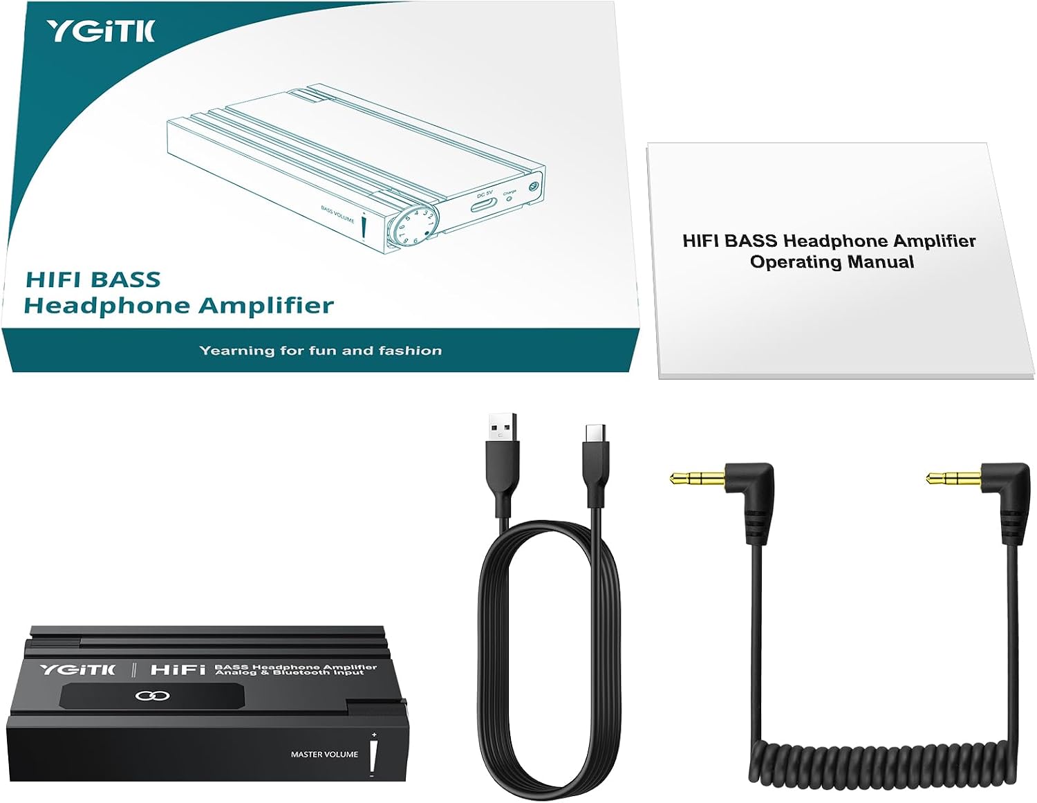 16-600Ω Bluetooth Headphone Amplifier with Bass Boost for Mac & iPad