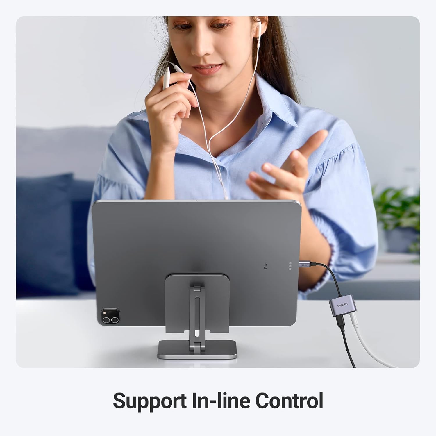 UGREEN USB-C to 3.5mm Adapter with DAC, PD 60W Fast Charging Support  Character Count: 70